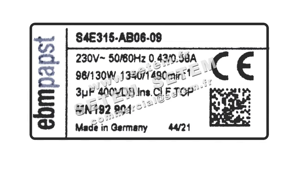0004103005-VENTILATEUR EBMPAPST S4E315.AB06.09 4