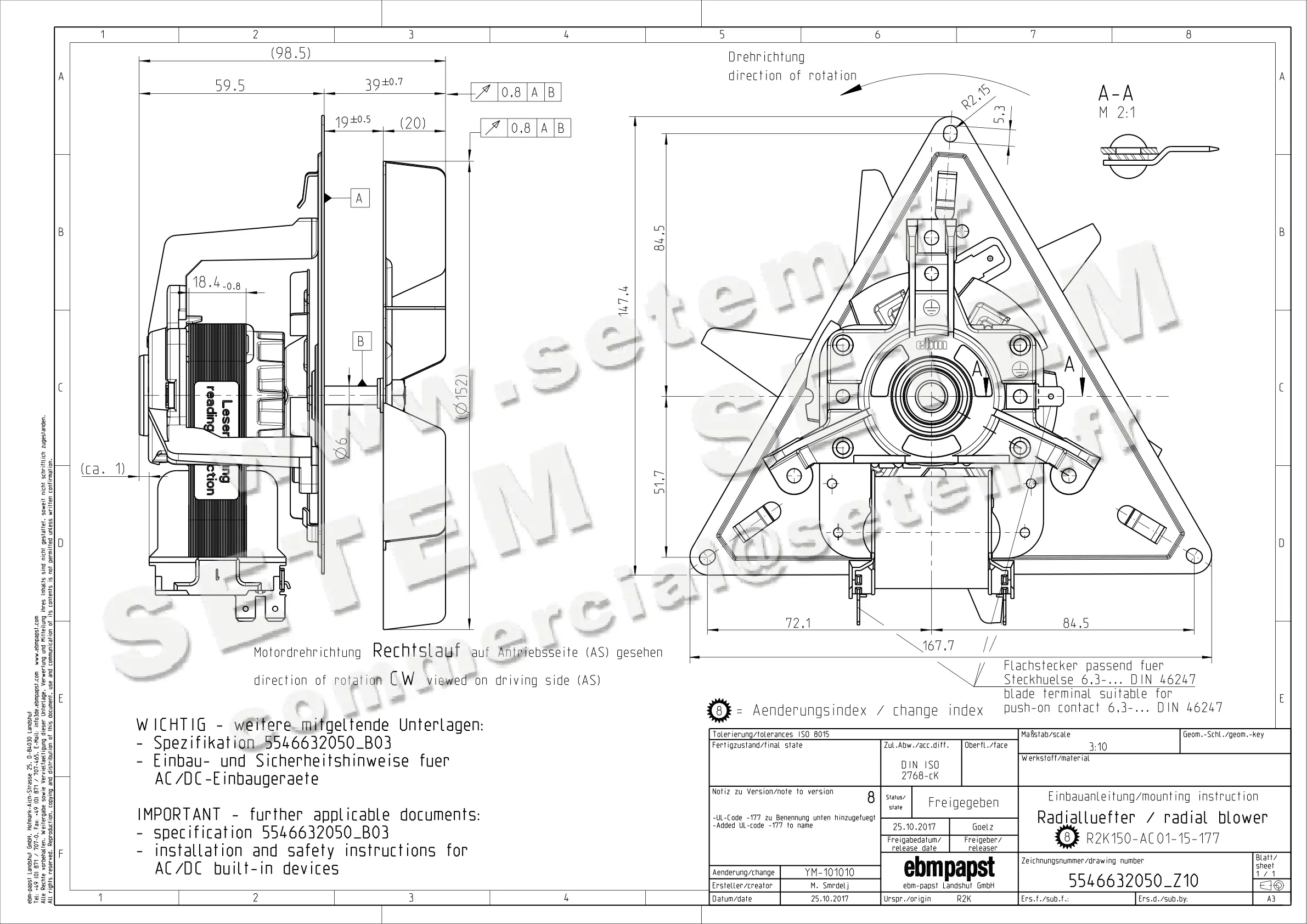 0004103050-MOTOTURBINE EBMPAPST R2K150-AC01-15 8