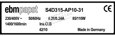 0004103074-VENTILATEUR EBMPAPST S4D315.AP10.31 3