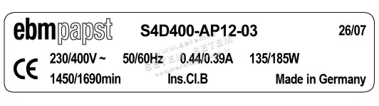 0004103134-VENTILATEUR EBMPAPST S4D400-AP12-03 3