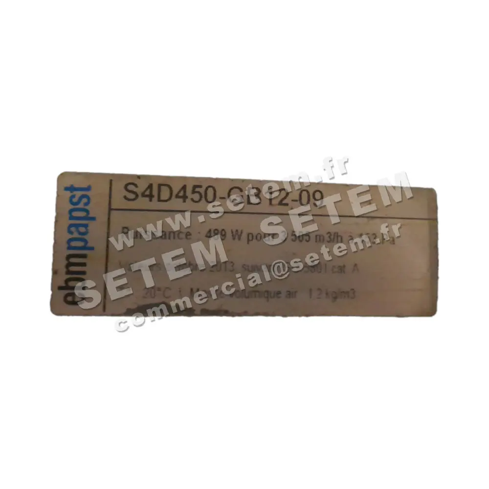 0004103200-VENTILATEUR EBMPAPST S4D450.GB12.09 2