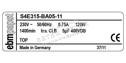 0004103335-VENTILATEUR EBMPAPST S4E315.BA05.11 2