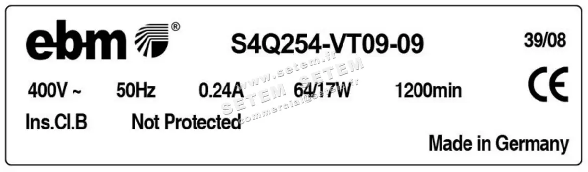 0004103540-VENTILATEUR EBMPAPST S4Q254-VT09-09 2