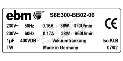 0004103627-VENTILATEUR EBMPAPST S6E300.BB02.06 2