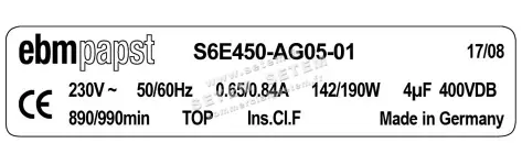 0004103699-VENTILATEUR EBMPAPST S6E450.AG05.01 3
