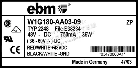 0004103807-VENTILATEUR EBMPAPST W1G180-AA03-09 3