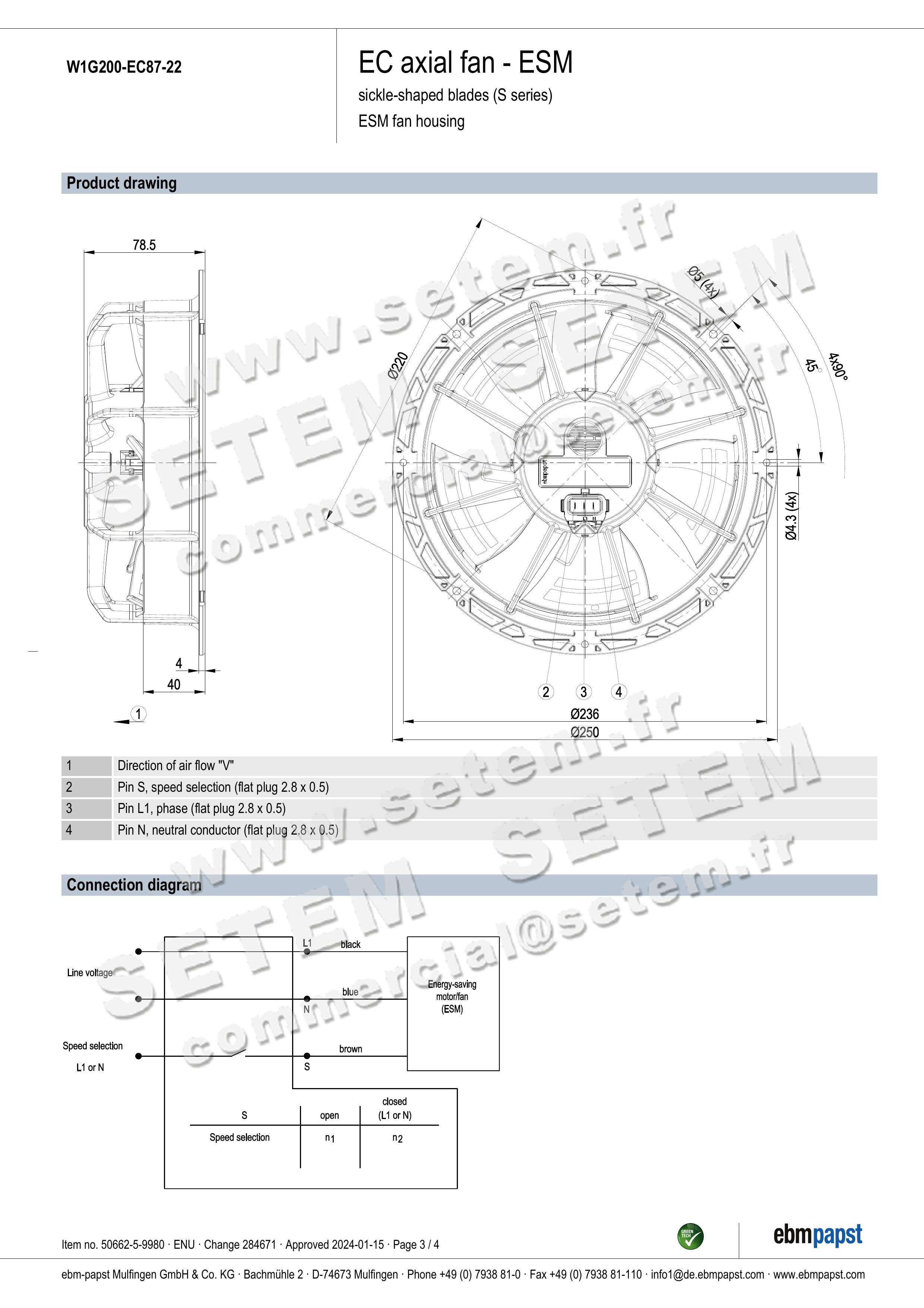 0004103855-VENTILATEUR EBMPAPST W1G200.EC87.22