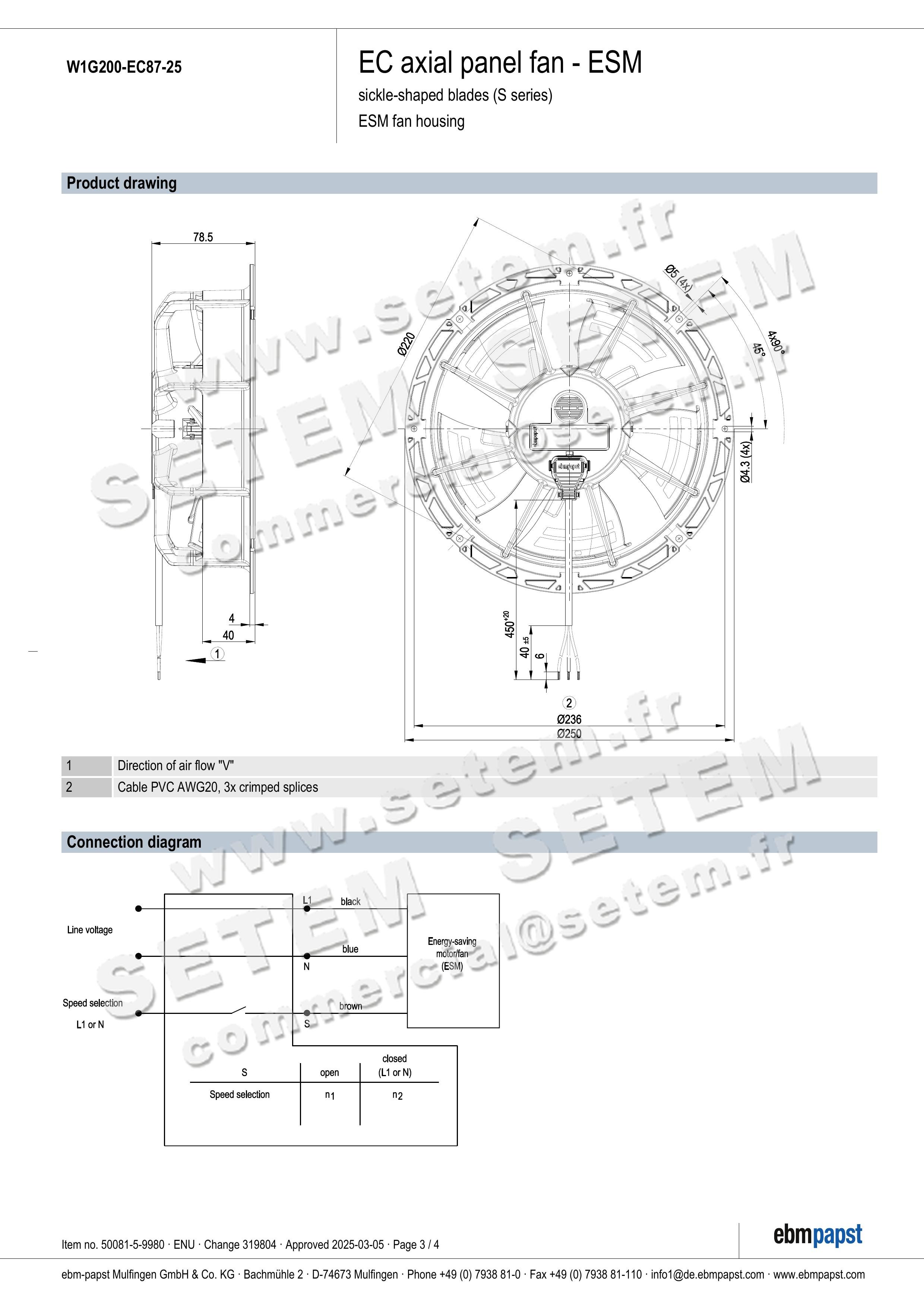0004103856-VENTILATEUR EBMPAPST W1G200.EC87.25