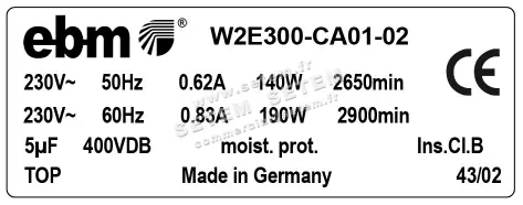 0004104147-VENTILATEUR EBMPAPST W2E300-CA01-02 3