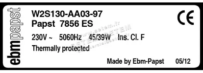 0004104318-VENTILATEUR EBMPAPST W2S130.AA03.97 3