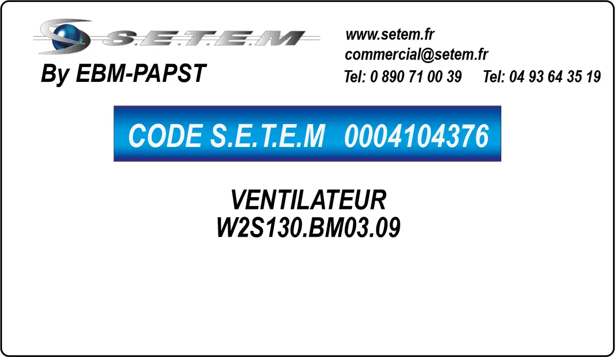 0004104376-VENTILATEUR EBMPAPST W2S130.BM03.09