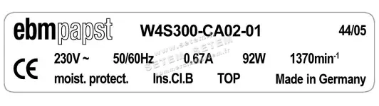 0004104721-VENTILATEUR EBMPAPST W4S300.CA02.01 3