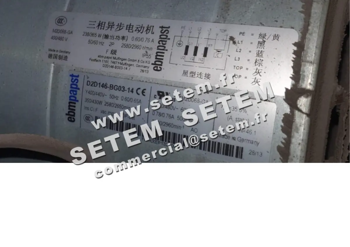 0004104822-VENTILATEUR EBMPAPST D2D146.BG03.14