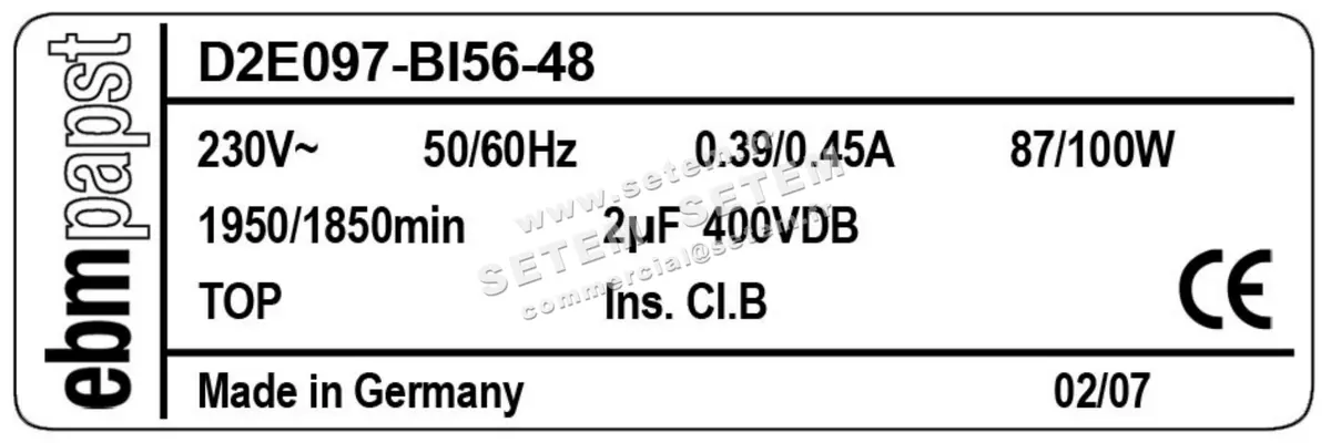 0004104823-VENTILATEUR EBMPAPST D2E097-BI56-48 3
