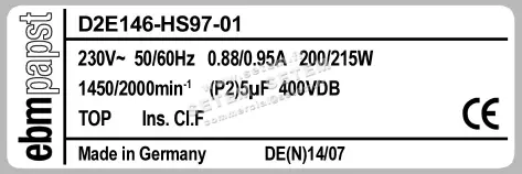 0004104831-VENTILATEUR EBMPAPST D2E146.HS97.01 3