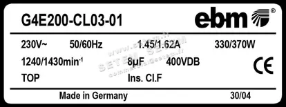 0004104861-VENTILATEUR EBMPAPST G4E200-CL03-01 3