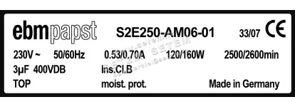 0004104882-VENTILATEUR EBMPAPST S2E250-AM06-01 3
