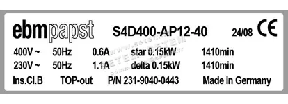 0004104884-VENTILATEUR EBMPAPST S4D400-AP12-40 3