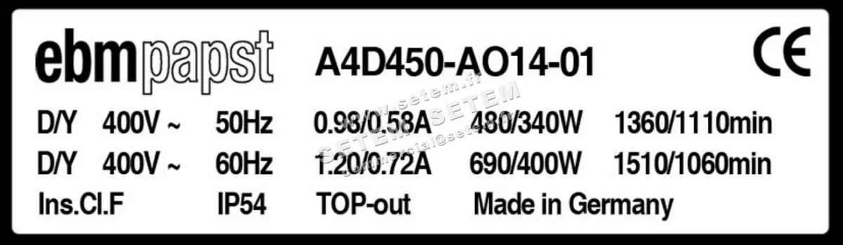 0004104885-VENTILATEUR EBMPAPST S4D450.AO14.01 3