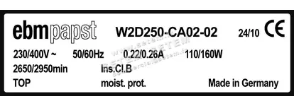0004104906-VENTILATEUR EBMPAPST W2D250.CA02.02 3