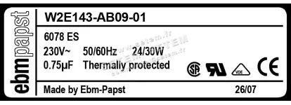 0004104914-VENTILATEUR EBMPAPST W2E143-AB09-01 3