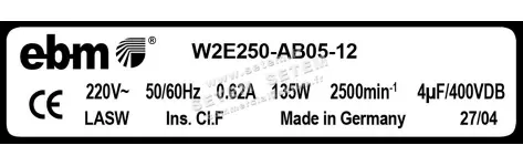 0004104919-VENTILATEUR EBMPAPST W2E250.AB05.12 3