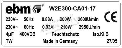 0004104922-VENTILATEUR EBMPAPST W2E300.CA01.17 2