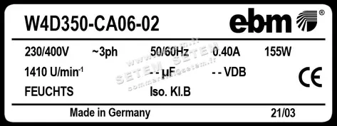 0004104929-VENTILATEUR EBMPAPST W4D350.CA06.02 3