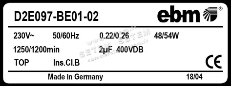 0004104952-VENTILATEUR EBMPAPST D2E097-BE01-02 3