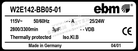 0004104961-VENTILATEUR EBMPAPST W2E142.BB05.01 3