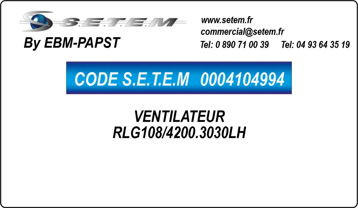 0004104994-VENTILATEUR EBMPAPST RLG108/4200.3030LH