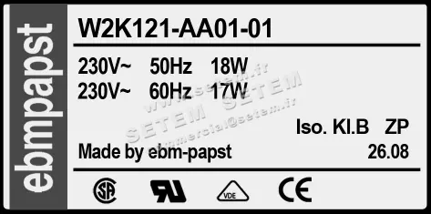 0004105055-VENTILATEUR EBMPAPST 5958W W2K121-AA01-01 2