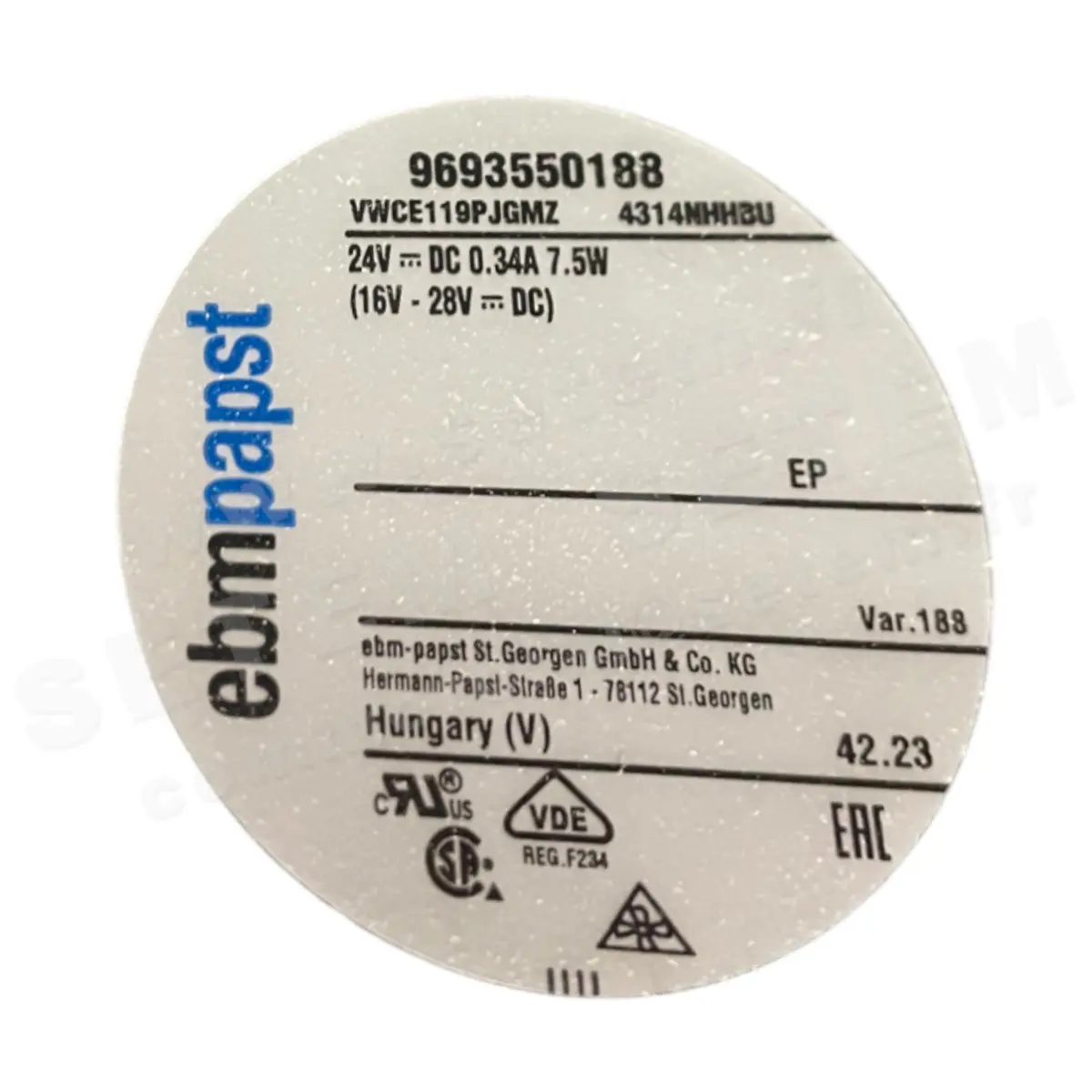 0004105077-VENTILATEUR EBM-PAPST 4314NHHBU