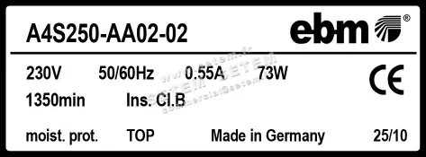 0004105083-MOTOHELICE EBMPAPST A4S250-AA02-02 3