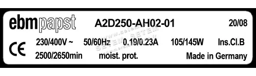 0004105084-MOTOHELICE EBMPAPST A2D250.AH02.01 3