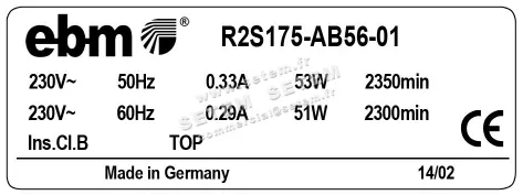 0004105096-MOTOTURBINE EBMPAPST R2S175.AB56.01 3
