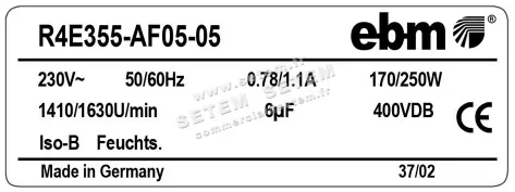 0004105103-MOTOTURBINE EBMPAPST R4E355.AF05.05 3