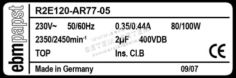 0004105112-MOTOTURBINE EBMPAPST R2E120-AR77-05 3