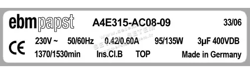 0004105138-MOTOHELICE EBMPAPST A4E315-AC08-09 3