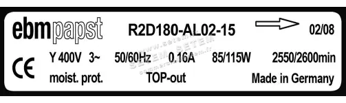 0004105149-MOTOTURBINE EBMPAPST R2D180.AL02.15 3