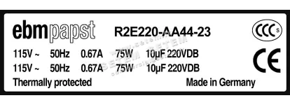 0004105164-MOTOTURBINE EBMPAPST R2E220.AA44.23 2