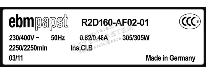 0004105171-MOTOTURBINE EBMPAPST R2D160-AF02-01 3
