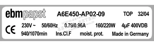 0004105197-MOTOHELICE EBMPAPST A6E450-AP02-09 2