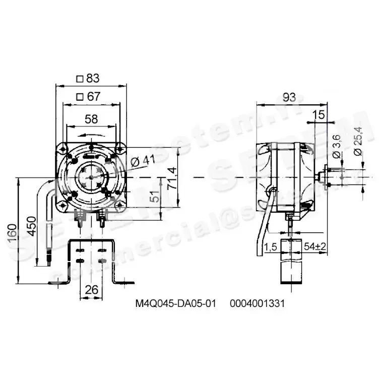 0004105213-MOTEUR EBMPAPST M4Q045-DA05-01 2