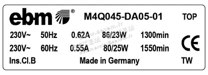0004105213-MOTEUR EBMPAPST M4Q045-DA05-01 4