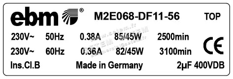 0004105248-MOTEUR EBMPAPST M2E068.DF11.56 3