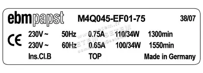 0004105250-MOTEUR EBMPAPST M4Q045.EF01.75 3