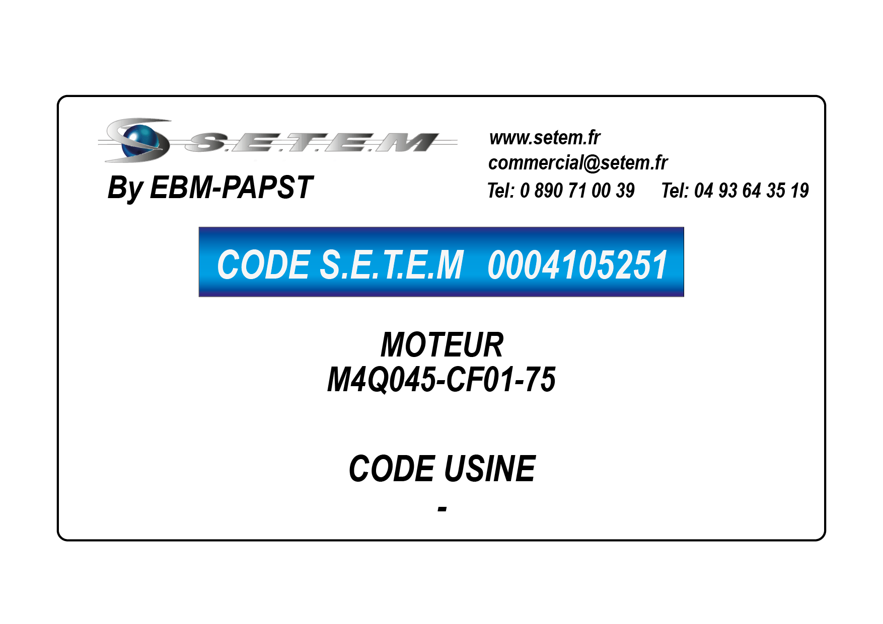 0004105251-MOTEUR EBMPAPST M4Q045-CF01-75 5