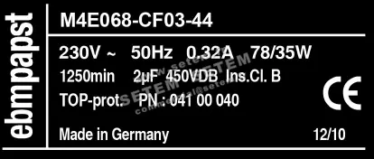 0004105256-MOTEUR EBMPAPST M4E068-CF03-44 2