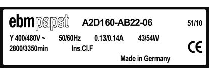 0004105272-MOTOHELICE EBMPAPST A2D160-AB22-06 3